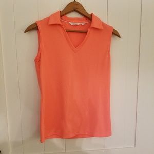 NWOT Highlighter Coral Lady Hagan Collar Tank